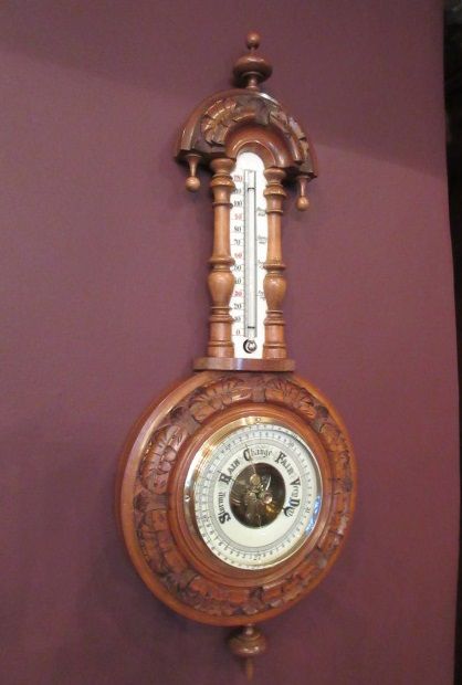 Antique Polished Walnut 'Pendant' Banjo Barometer
