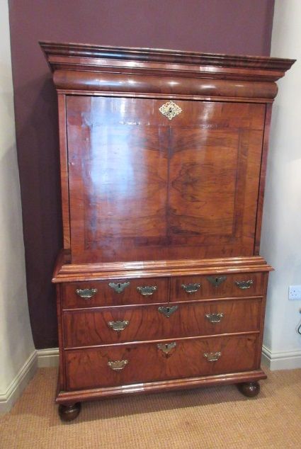 Superb William & Mary Antique Walnut Escritoire