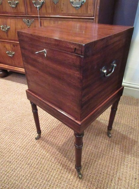 Regency Antique Fruitwood Inlaid Cellerette
