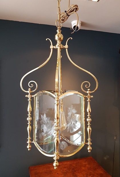 Superb Antique Victorian Hall Lantern