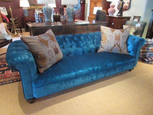 Superb Antique Upholstered Chesterfield Sofa