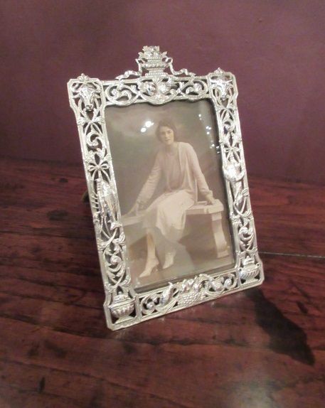 Superb Antique Cast Silver London Photo Frame