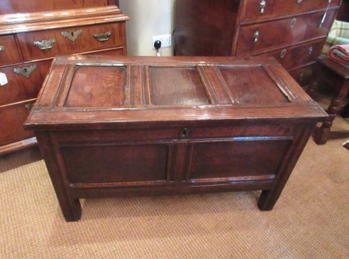 Superb Small George II Antique Oak Coffer