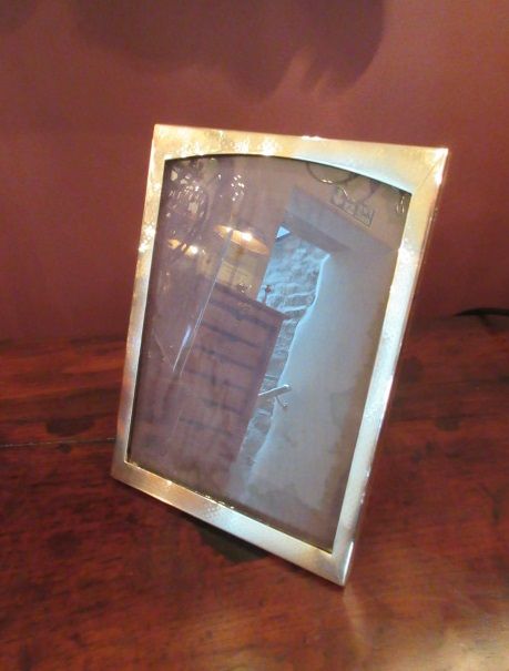 George V Silver Engraved Photo Frame