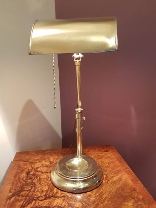 Superior Quality Edwardian Brass Desk Lamp