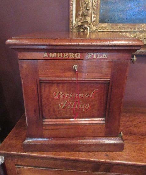 Superb Antique Three Drawer Filing Cabinet