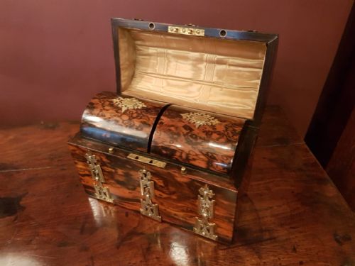 Outstanding Quality Early Victorian Coromandel Tea Caddy