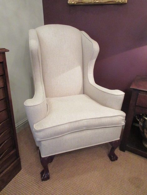 Antique George III Style Wing Back Armchair