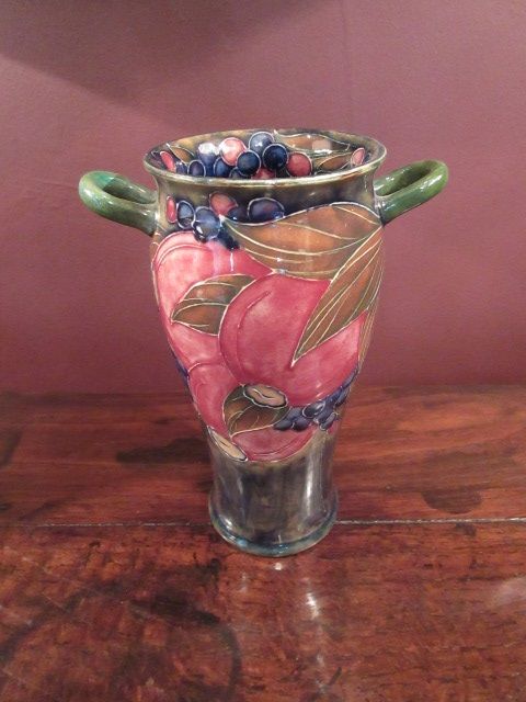 Early Moorcroft Pomegranate Twin Handled Vase