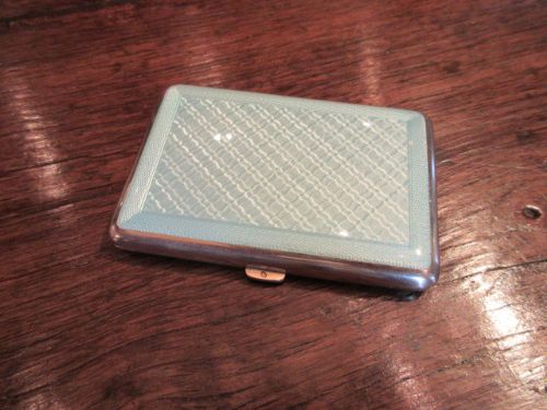 Immaculate Art Deco Silver Enamel Card Case