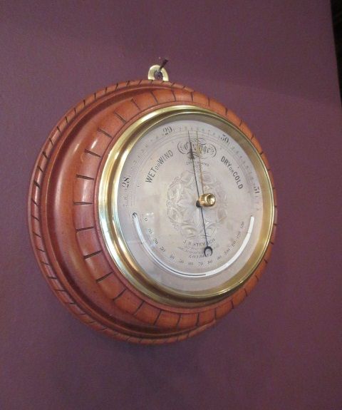 Victorian Antique Polished Walnut London Barometer