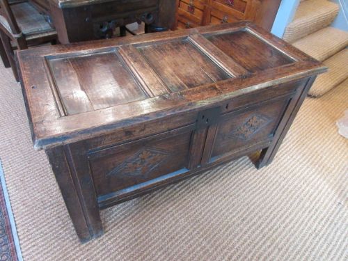 George II Period Antique Three Panel Coffer