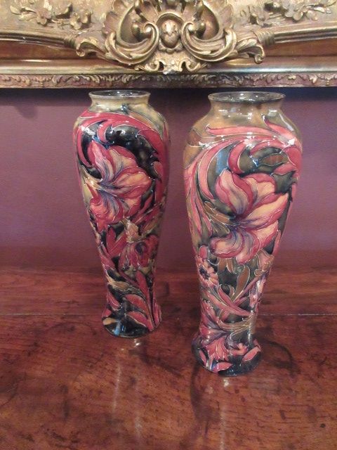 Superb Pair of Early Moorcroft Spanish Vases