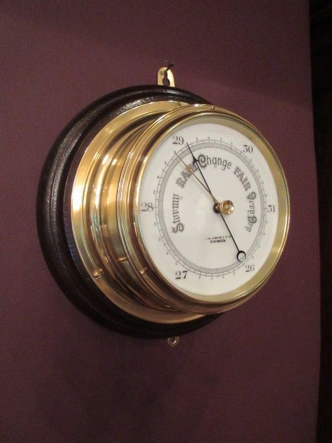 Antique Bulkhead London Marine Barometer