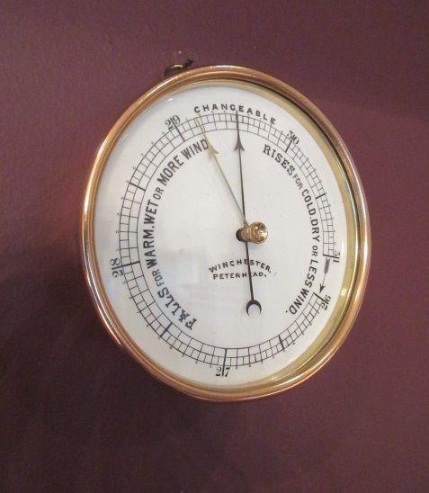 Antique Polished Brass Winchester Marine Barometer