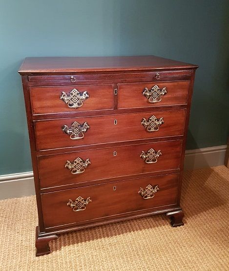 Small George III Antique Brushing Slide Chest