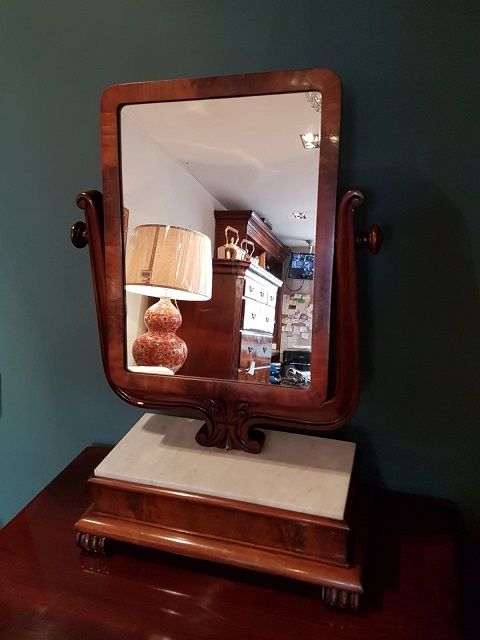 William IV Period Antique Figured Swing Mirror