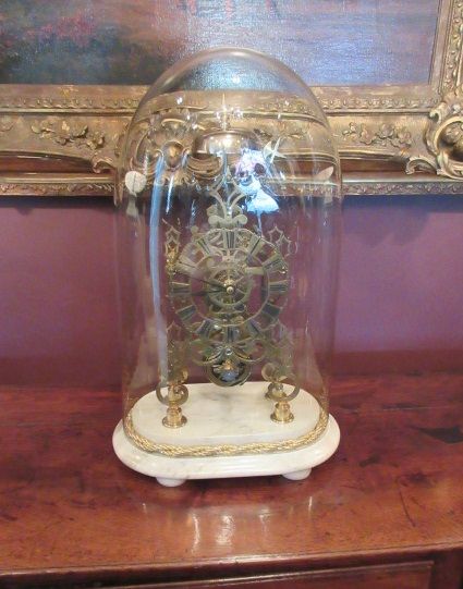 Superb Antique Single Fusee Skeleton Clock