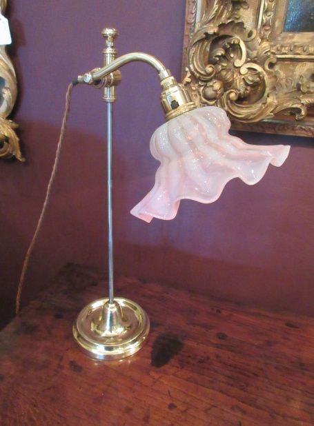 Edwardian Antique Rise & Fall Table Lamp