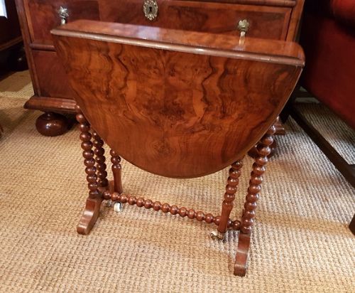 Superb Antique Walnut 'Baby' Sutherland Table