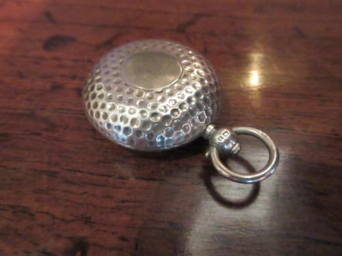 Antique Silver 'Golf Ball' Sovereign Case Holder