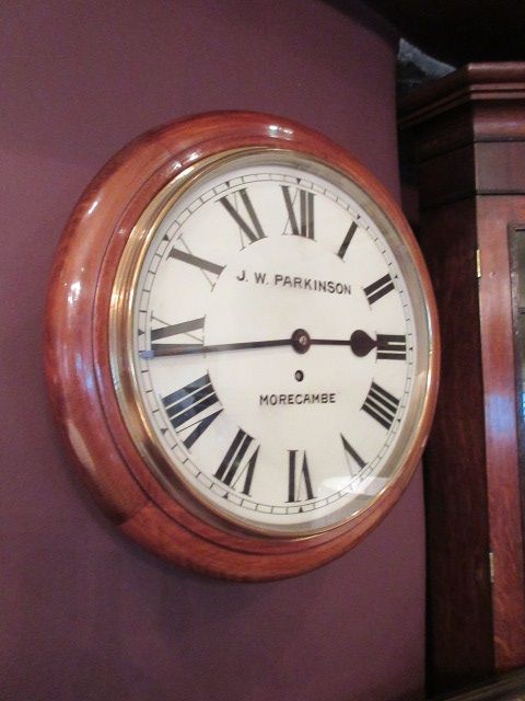 Antique Walnut Cased 8 Day English Wall Clock