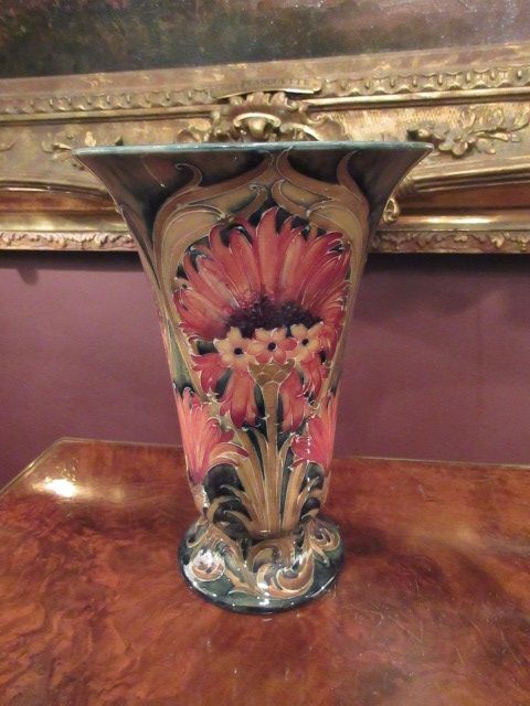 Mcintyre Moorcroft Cornflower Pedestal Vase