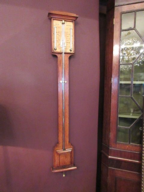 Antique Oak Country House Stick Barometer
