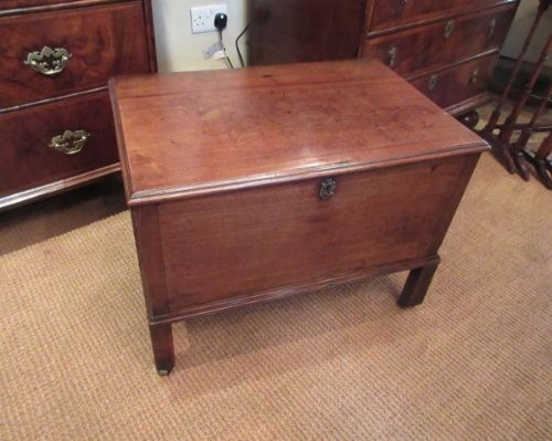 George III Antique Mahogany Silver Chest