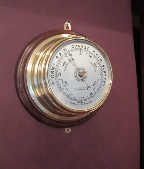 Antique Barker of Kensington Bulkhead Marine Barometer