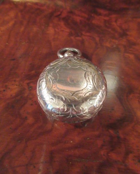 Antique Victorian Silver Engraved Sovereign Case