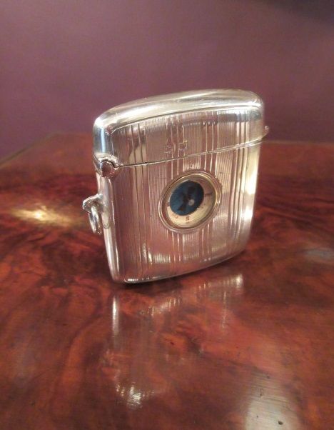 Antique George V Silver Vesta & Compass