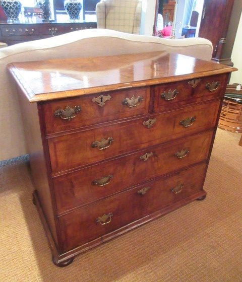 George I Period Antique Figured Walnut Chest