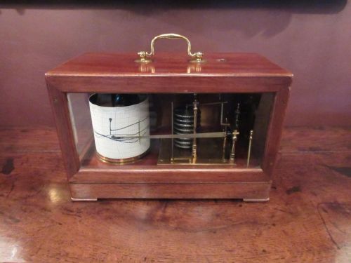 Antique Mahogany Cased Portable Barograph