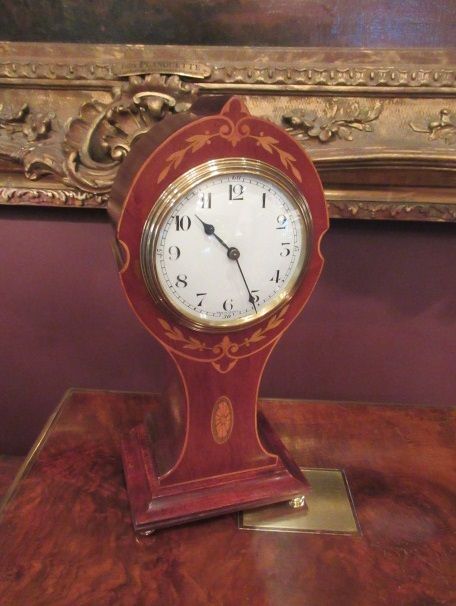 Art Nouveau Antique Inlaid Mantel Clock