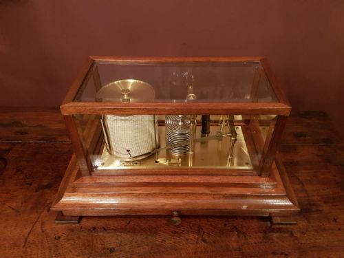 Negretti and Zambra Mahogany Cased Barograph