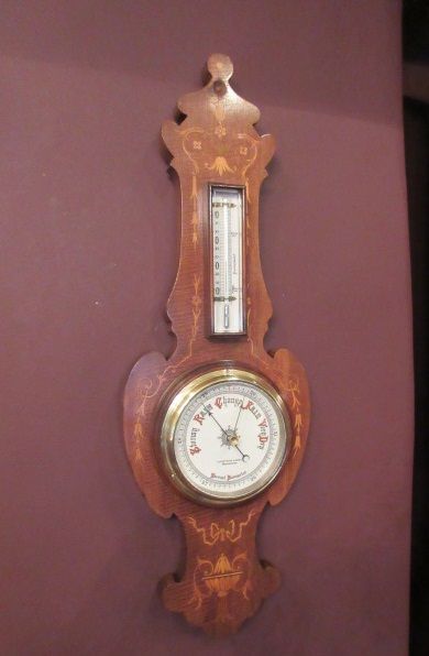 Small Antique Sheraton Inlaid Banjo Barometer