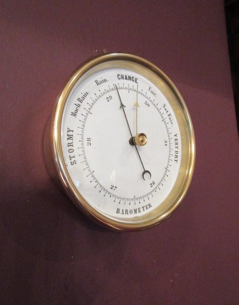 Antique Polished Brass Marine Barometer