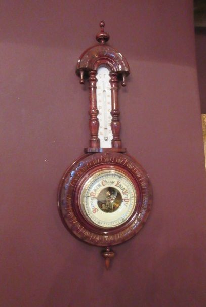 Small Antique Mahogany Pendant Banjo Barometer