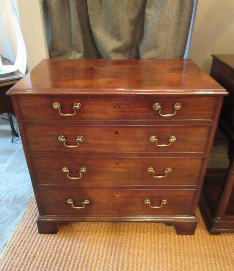 Small George III Antique Mahogany Chest of Drawers
