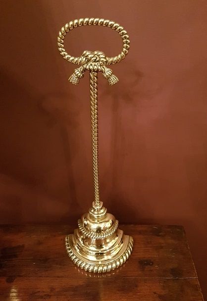Superb Victorian Cast Brass Weighted Door Stop by Tonks