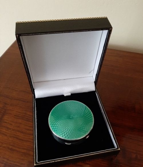 George V Silver & Enamel Rouge Case