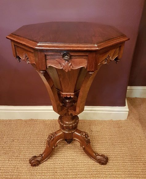 William IV Antique Rosewood Work Table