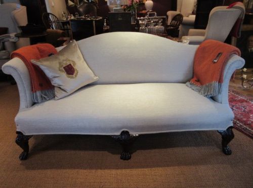 Top Quality Antique Upholstered Hump Back Settee