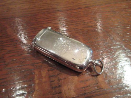 Antique Silver Combination Vesta & Sovereign Case