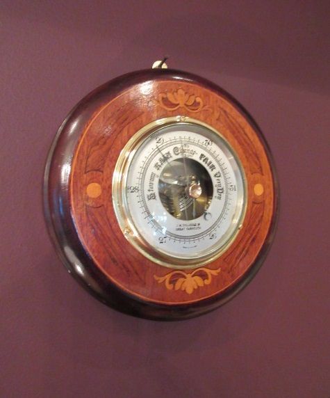 Antique Sheraton Fruitwood Inlaid Barometer