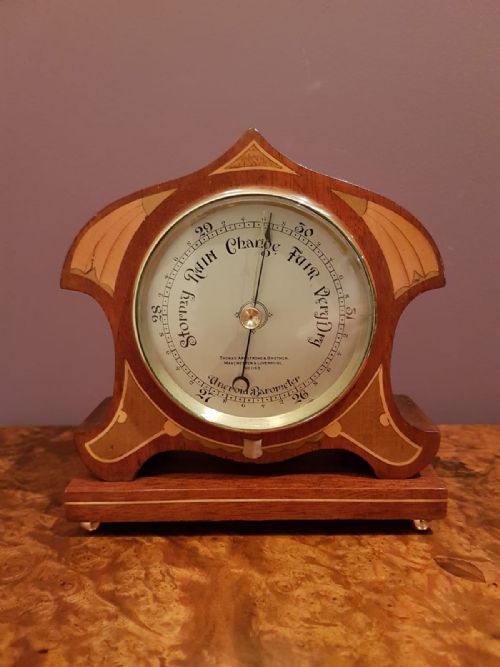 Fine Quality Antique Inlaid Desktop Barometer