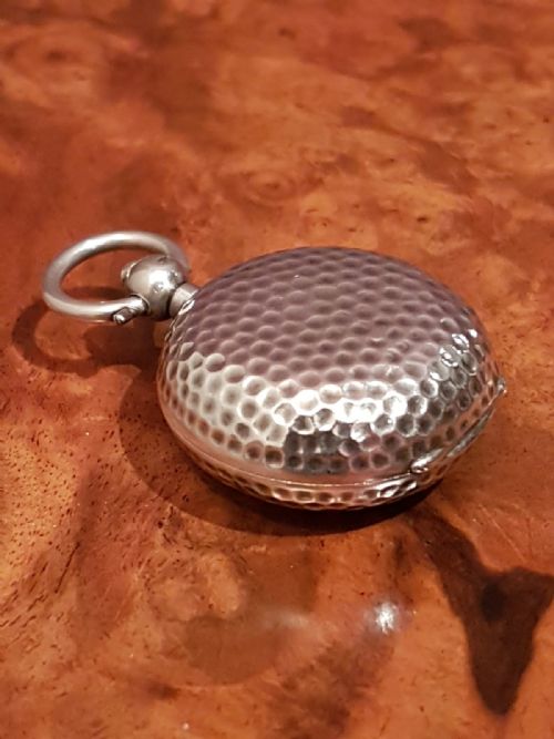 Antique Silver Golf Ball Sovereign Case
