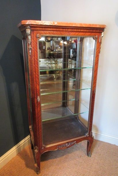 Superb Antique Kingwood Vitrine Cabinet