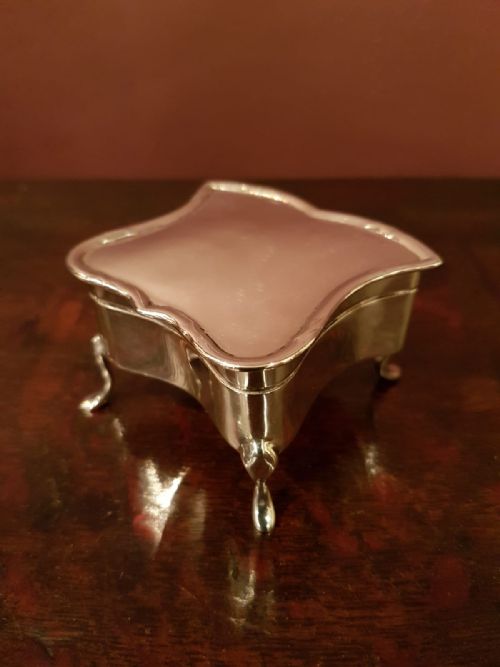 Edwardian Antique Silver Ring Box